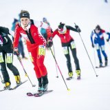 Image d'illustration - L'athlète valaisanne Laura Bocchino en actions lors de l'étape de Coupe du monde de Morgins en février 2023